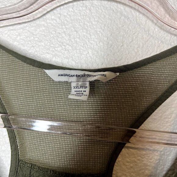 American Eagle Outfitters Green Button Front Mini Romper Size XXS - Picture 5 of 6